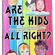 9780956450739-Perfect-4.indd Are the Kids All Right? Book cover. Hand drawn, rainbow background, six children and young adults's faces.